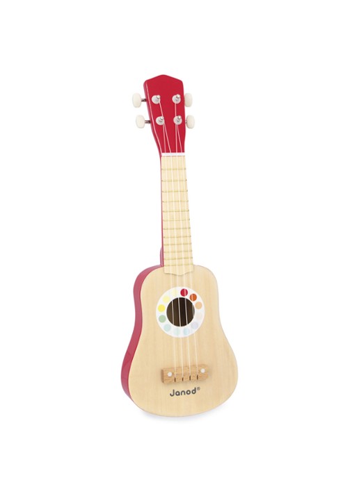 Janod Ukulele met stippendessin - voorkant 2 multicolor