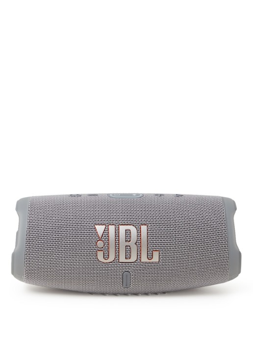 JBL CHARGE 5 draagbare bluetooth speaker - voorkant 2 lichtgrijs