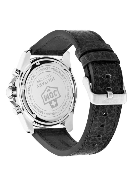 JDM Military Sierra Chrono horloge JDM-WG019-05 - detail 2 zilver