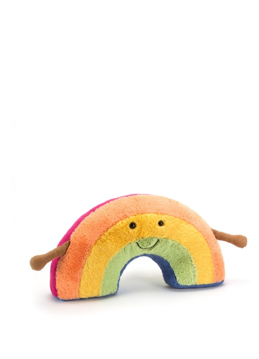 Jellycat Amuseable Rainbow knuffel 17 cm - voorkant multicolor