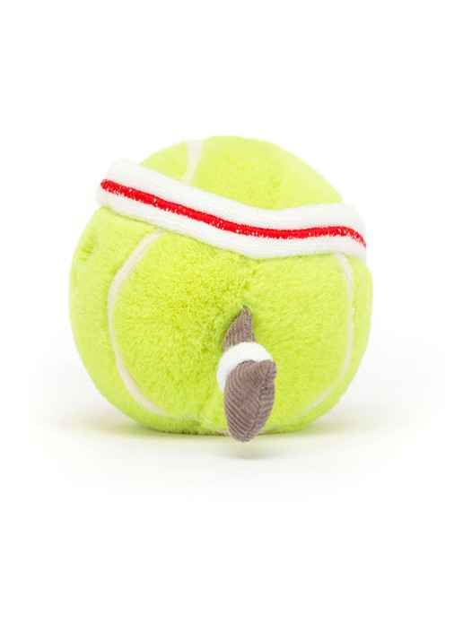 Jellycat Amuseable Sports Tennisbal knuffel 9 cm - detail 2 lime