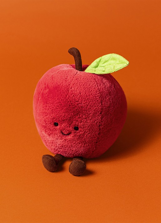 Jellycat Amuseables appel knuffel - voorkant 2 rood