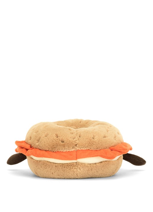 Jellycat Amuseables Bagel knuffel 7 cm - achterkant 6 beige