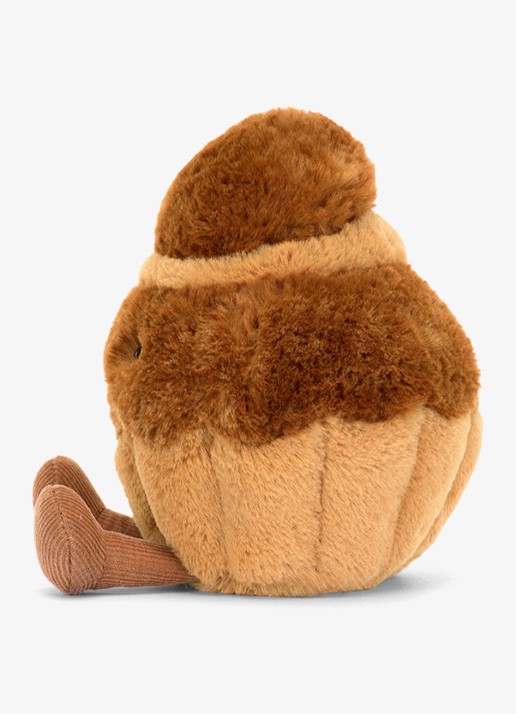 Jellycat Amuseables Brigitte Brioche knuffel 15 cm - detail bruin