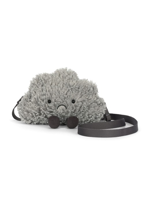 Jellycat Amuseables Cirrus Storm Cloud knuffeltas 20 cm - detail 4 grijs
