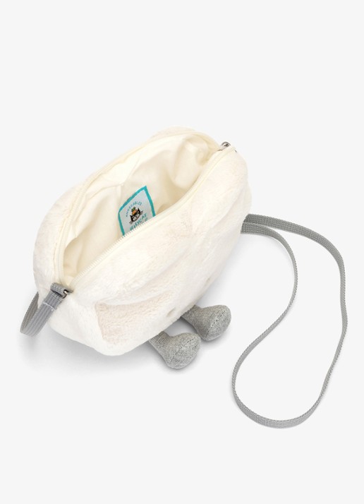 Jellycat Amuseables Cream Heart knuffeltas 17 cm - achterkant 3 creme
