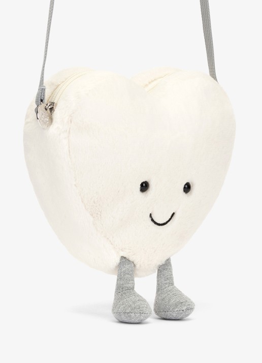 Jellycat Amuseables Cream Heart knuffeltas 17 cm