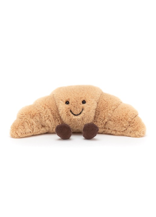 Jellycat Amuseables Croissant knuffel 7 cm - voorkant 2 lichtbruin