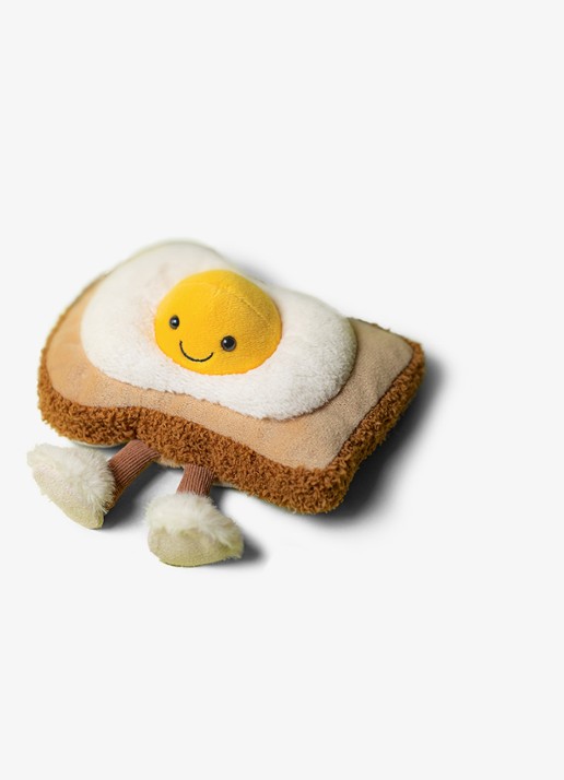 Jellycat Amuseables Egglantine Egg On Toast knuffel 9 cm