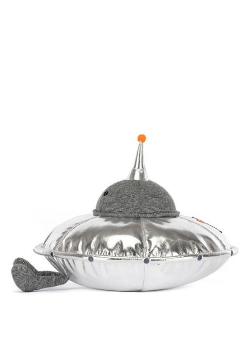 Jellycat Amuseables Jellysaucer knuffel 23 cm  - detail 2 zilver