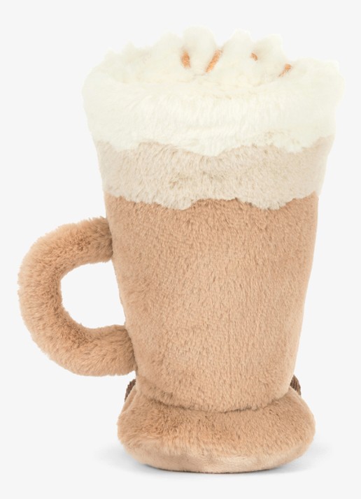 Jellycat Amuseables Latte knuffel 18 cm - detail 3 bruin