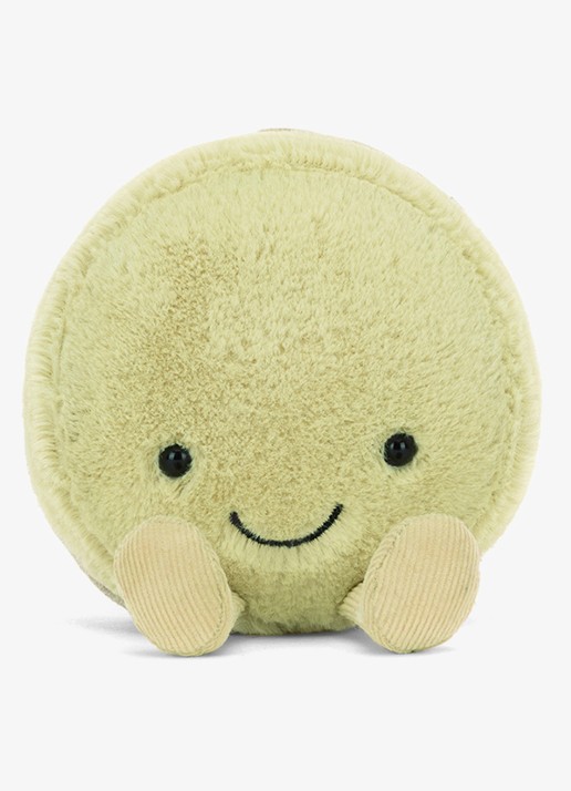 Jellycat Amuseables Max Macaron knuffel 12 cm  - detail 5 lime