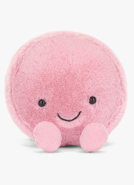 Jellycat Amuseables Mia Macaron knuffel 12 cm - detail 3 lichtroze