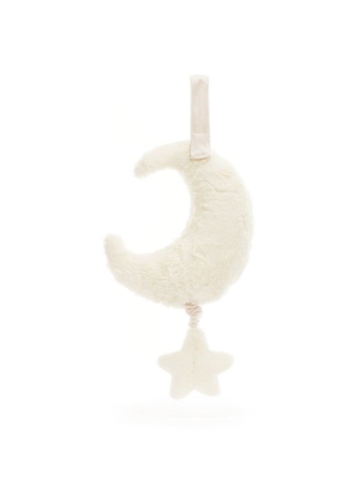 Jellycat Amuseables Moon Musicall Pull knuffel 28 cm - achterkant 4 gebroken wit