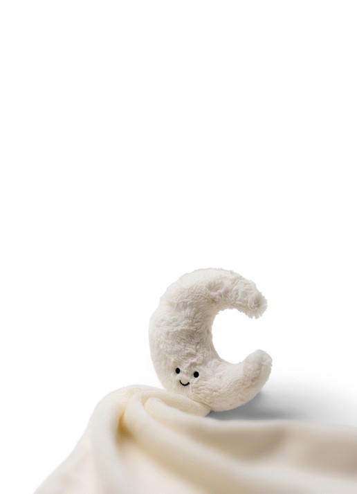 Jellycat Amuseables Moon Soother knuffeldoekje 34 cm - detail 2 creme