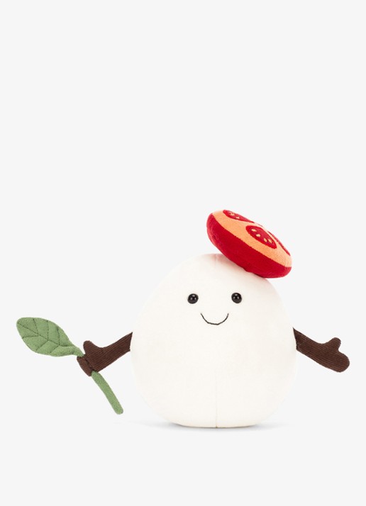 Jellycat Amuseables Mozzarella knuffel 14 cm - detail 4 wit