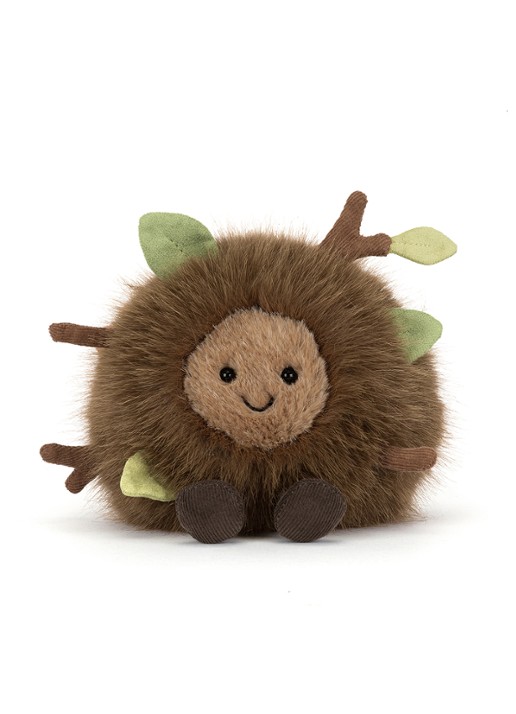Jellycat Amuseables Mulshi Woodland Floor knuffel 10 cm - detail 4 beige