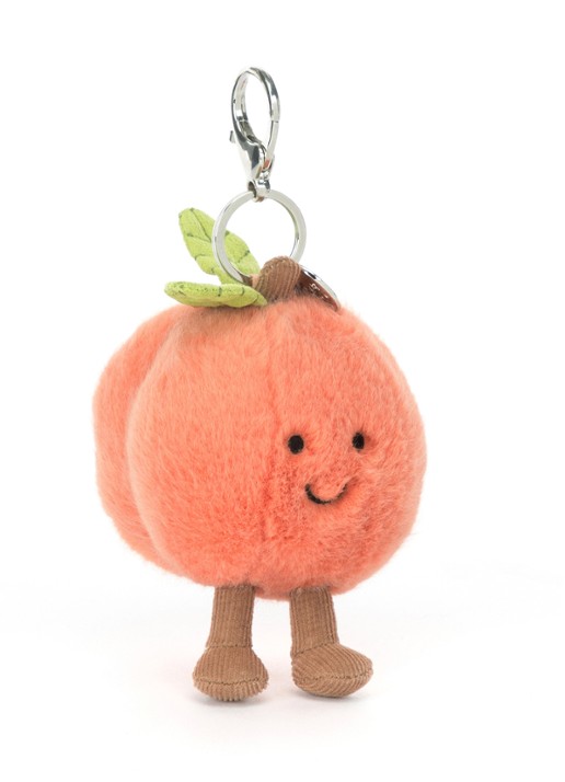 Jellycat Amuseables Peach Bag Charm tasbedel  - voorkant roze