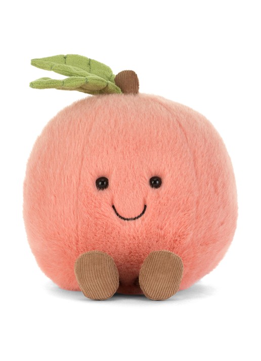 Jellycat Amuseables Peach knuffel 14 cm  - detail orange