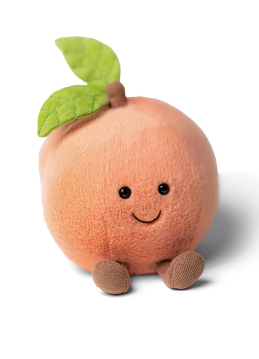 Jellycat Amuseables Peach knuffel 14 cm  - detail 2 orange