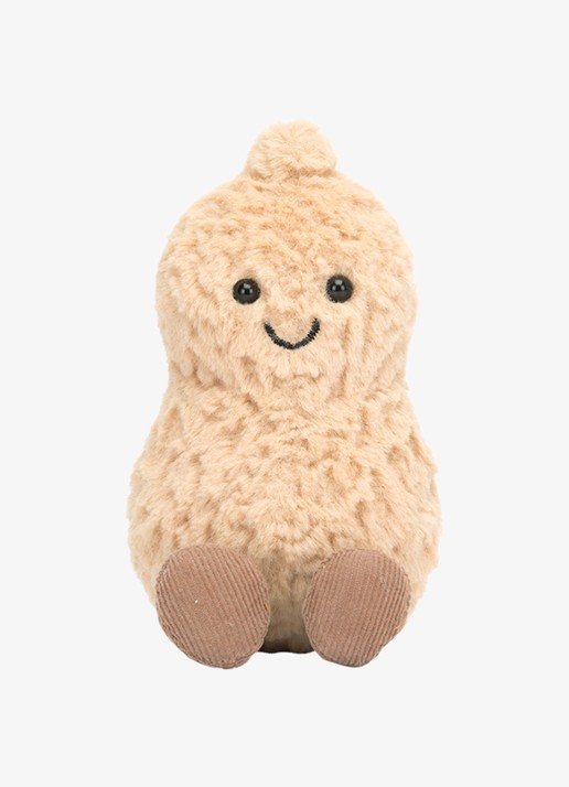 Jellycat Amuseables Peanut knuffel 15 cm - voorkant beige
