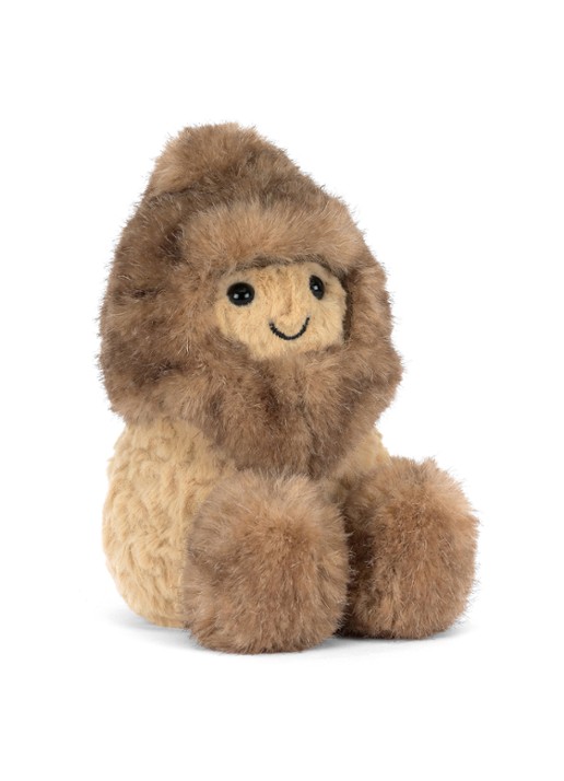 Jellycat Amuseables Peanut Yeti Outfit knuffel 12 cm - voorkant 6 beige