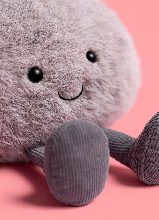 Jellycat Amuseables Pebble knuffel 8 cm - voorkant 8 multicolor