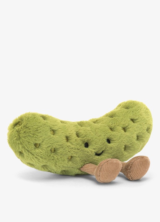 Jellycat Amuseables Pickle knuffel 8 cm - voorkant 2 groen