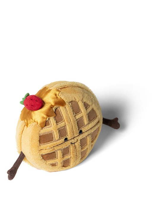 Jellycat Amuseables Rene Waffle knuffel 14 cm  - detail 4 bruin