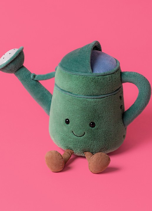 Jellycat Amuseables Watering Can knuffel 20 cm - voorkant 6 groen