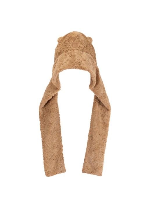 Jellycat Bartholomew Bear Bundlesnug mutssjaal - achterkant 4 beige