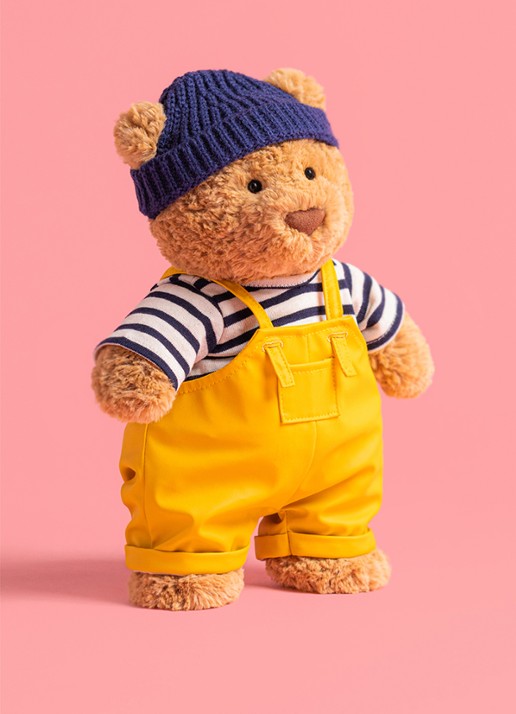 Jellycat Bartholomew Bear Seafarer Outfit knuffel 22 cm - detail 6 multicolor