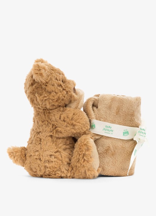 Jellycat Bartholomew Bear Soother knuffel 13 cm - detail multicolor