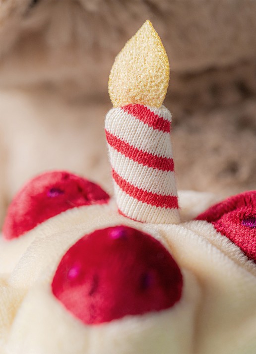 Jellycat Bashful Beige Bunny 'Birthday' knuffel 31 cm - detail 4 beige