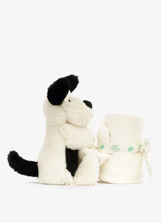 Jellycat Bashful black & cream puppy knuffel 34 cm - detail 2 multicolor