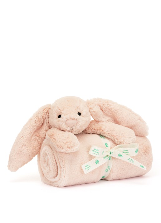 Jellycat Bashful Blush Bunny Blankie knuffeldoekje 56 cm - detail 2 lichtroze