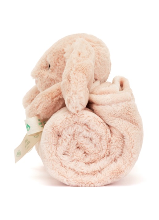 Jellycat Bashful Blush Bunny Blankie knuffeldoekje 56 cm - detail 4 lichtroze