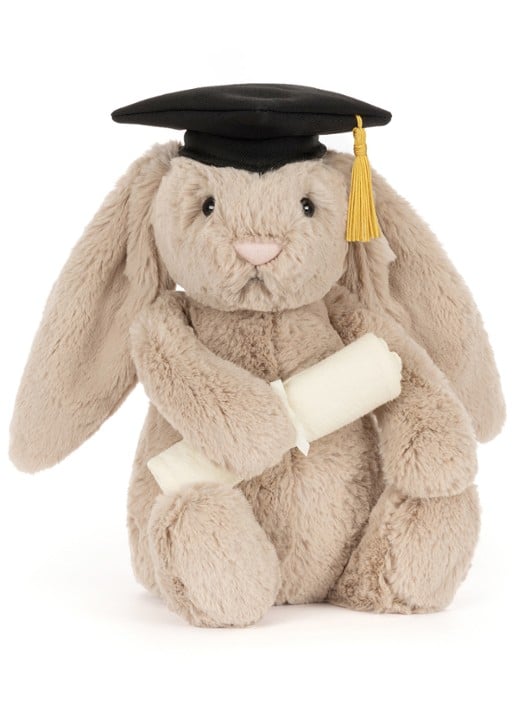 Jellycat Bashful Bunny Graduation Outfit knuffel 31 cm