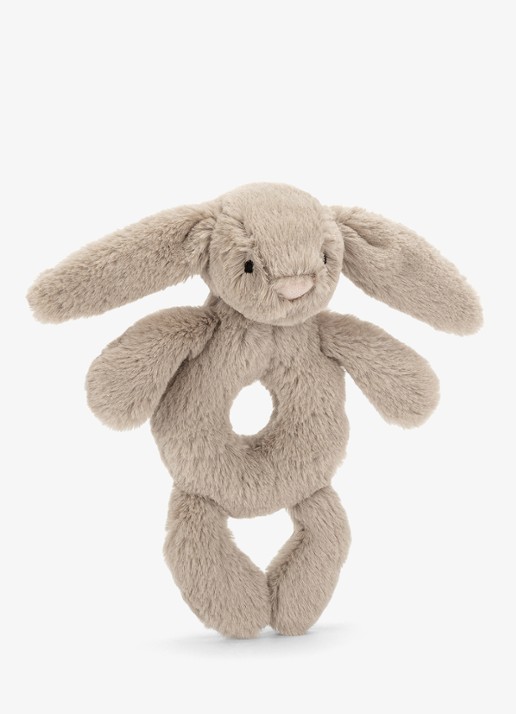 Jellycat Bashful Bunny rammelaar 18 cm  - voorkant 2 multicolor