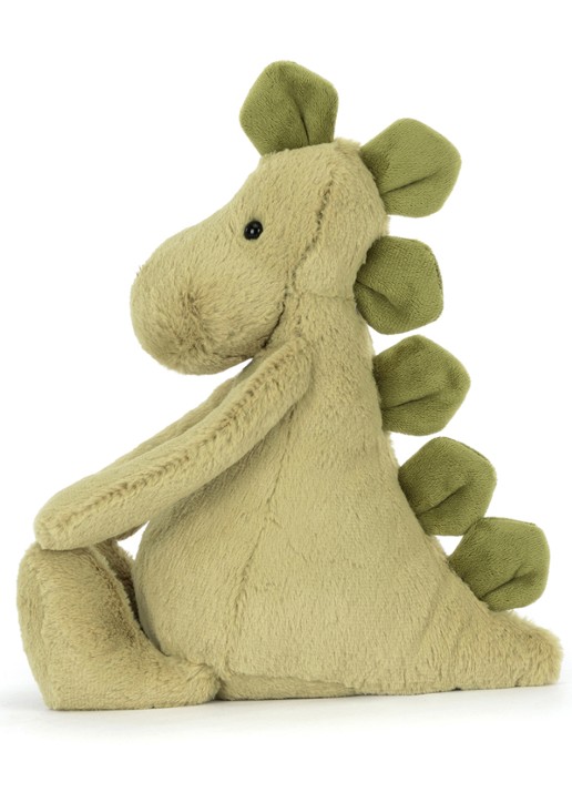 Jellycat Bashful Dino knuffel 31 cm - detail 2 groen