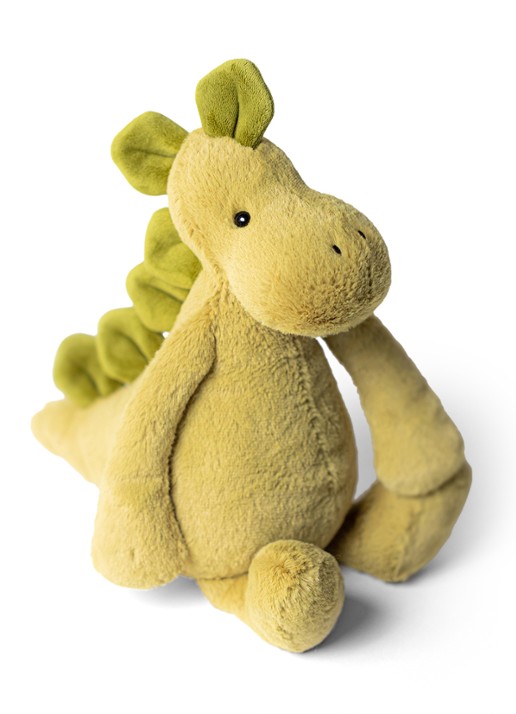 Jellycat Bashful Dino knuffel 31 cm - voorkant 6 groen