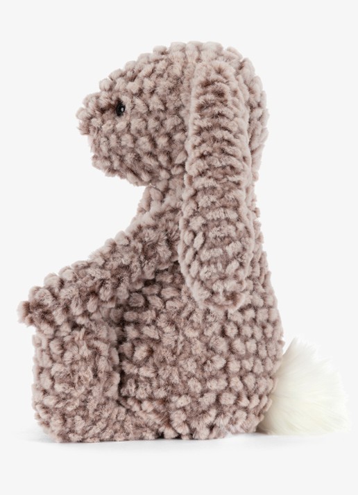 Jellycat Bashful Luxe Bunny Pine knuffel 31 cm - detail donkerbeige