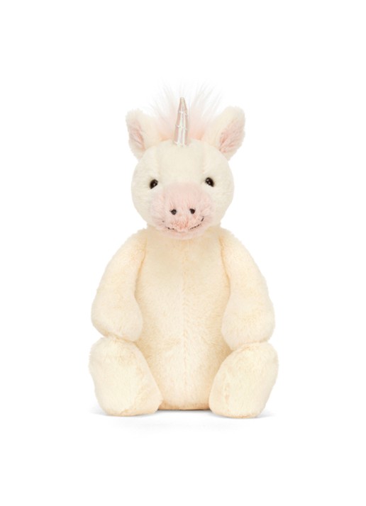 Jellycat Bashful Unicorn knuffel 18 cm - detail 2 vanillegeel