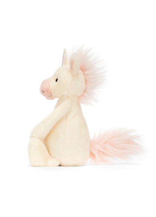 Jellycat Bashful Unicorn knuffel 18 cm - detail 3 vanillegeel