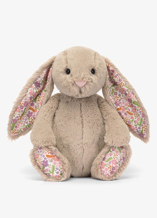 Jellycat Blossom Bunny 'Petal' knuffel 31 cm  - voorkant 2 beige