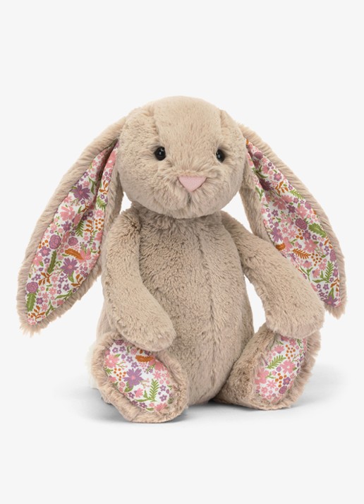 Jellycat Blossom Bunny 'Petal' knuffel 31 cm  - voorkant 3 beige