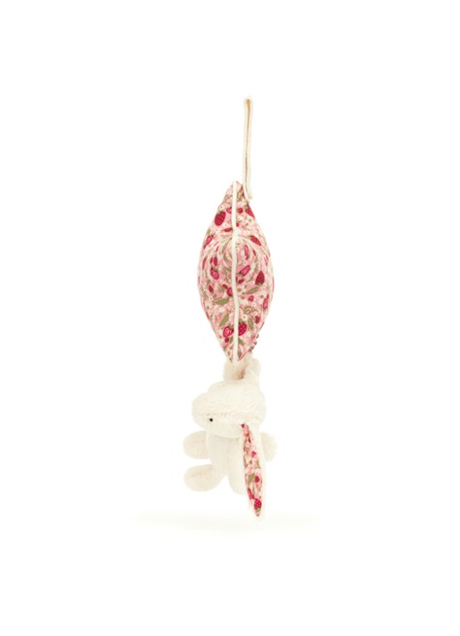 Jellycat Blossom Cream Bunny 'Berry' muziekknuffel 30 cm - detail 5 roze