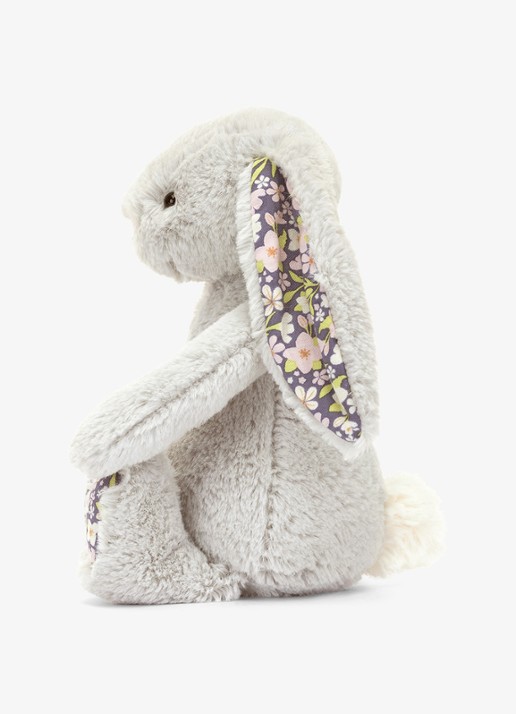 Jellycat Blossom Silver Bunny 'Bloom' knuffel 18 cm  - detail multicolor