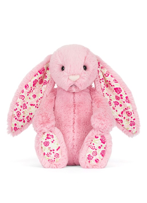 Jellycat Blushkin Blossom Luxe Bunny knuffel 31 cm - detail 4 roze