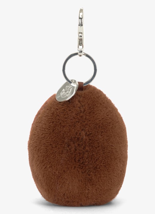 Jellycat Coffee Bean Bag Charm tasbedel - detail 2 bruin